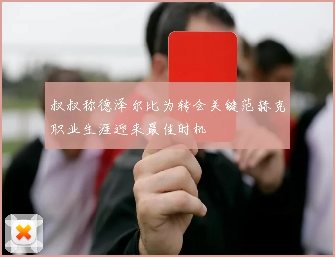 叔叔称德泽尔比为转会关键范赫克职业生涯迎来最佳时机